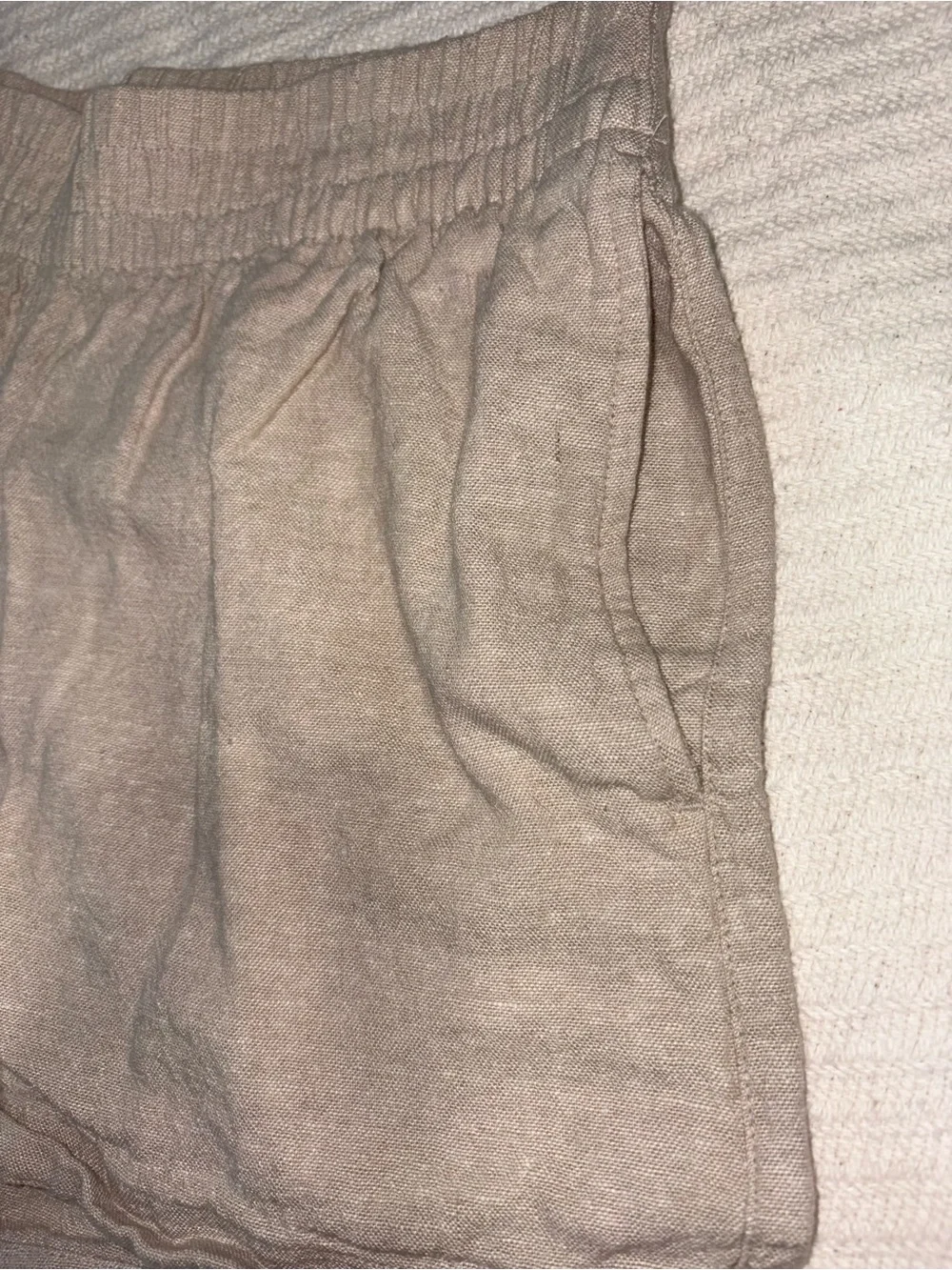 Old Navy Linen Blend High Rise Comfort Waistband Shorts with Pockets Women’s M - Picture 6 of 9